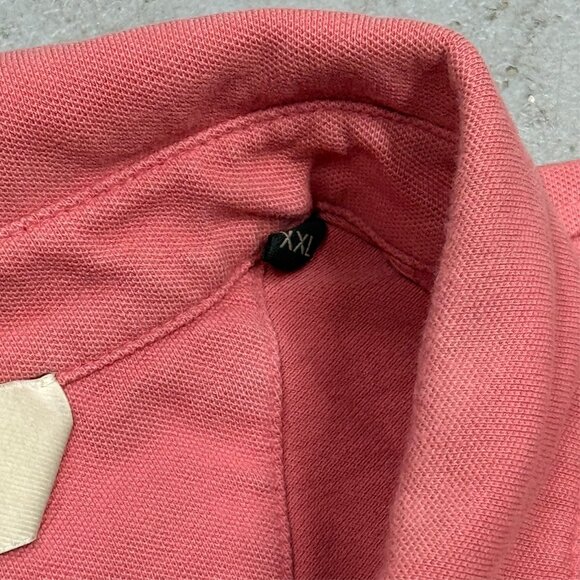 Ermenegildo Zegna Polo Shirt Pink Short Sleeve Mesh Stretch Cotton XXL - Picture 6 of 8